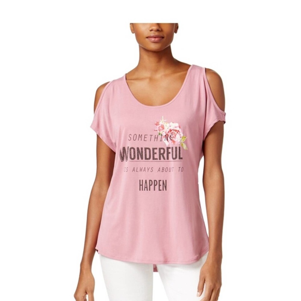 Jamie & Layla Cold-Shoulder Graphic Tee
